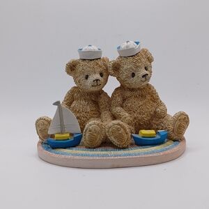 VINTAGE 1992 Henry Wedemeyer Tender Teddy Bears Twin Boys Figurine Decoration